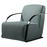 FM Living Room Furniture Green Houndstooth Modern Single Sofa Chair