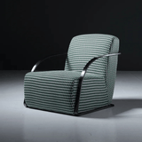 FM Living Room Furniture Green Houndstooth Modern Single Sofa Chair