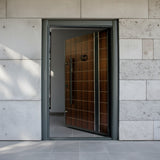 Fort Door Fort Door Aluco-Board Security Door with Triple Lock System - Classic Walnut Grey