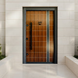 Fort Door Fort Door Aluco-Board Security Door with Triple Lock System - Classic Walnut Grey