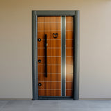 Fort Door Fort Door Aluco-Board Security Door with Triple Lock System - Classic Walnut Grey