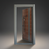 Fort Door Fort Door Aluco-Board Security Door with Triple Lock System - Classic Walnut Grey