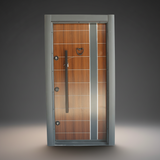 Fort Door Fort Door Aluco-Board Security Door with Triple Lock System - Classic Walnut Grey