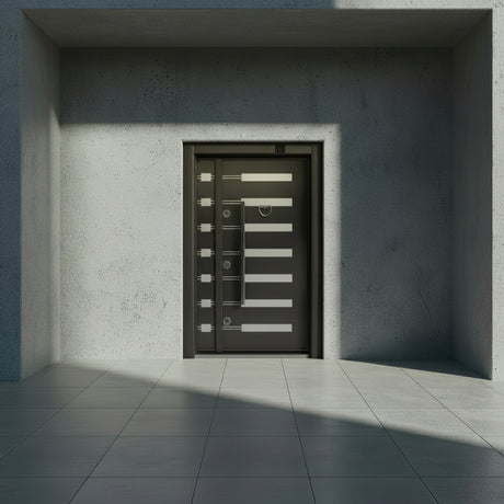 Fort Door Fort Door Aluco-Board Security Door with Triple Lock System - Slate Graphite Grey