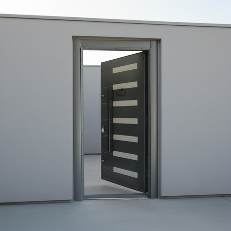 Fort Door Fort Door Aluco-Board Security Door with Triple Lock System - Slate Graphite Grey