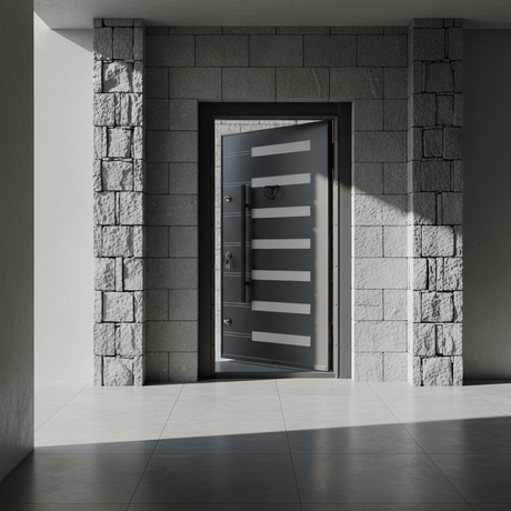 Fort Door Fort Door Aluco-Board Security Door with Triple Lock System - Slate Graphite Grey
