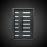 Fort Door Fort Door Aluco-Board Security Door with Triple Lock System - Slate Graphite Grey