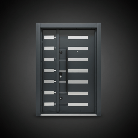 Fort Door Fort Door Aluco-Board Security Door with Triple Lock System - Slate Graphite Grey