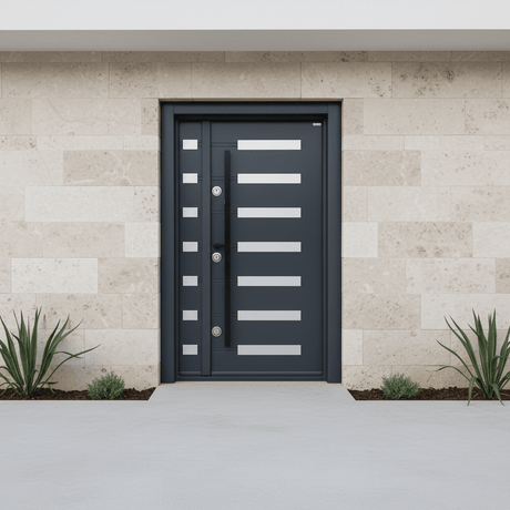 Fort Door Fort Door Aluco-Board Security Door with Triple Lock System - Slate Graphite Grey