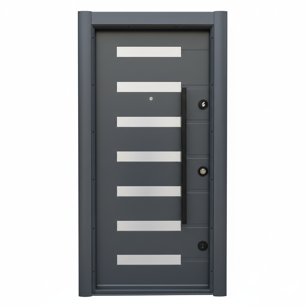 Fort Door Fort Door Aluco-Board Security Door with Triple Lock System - Slate Graphite Grey