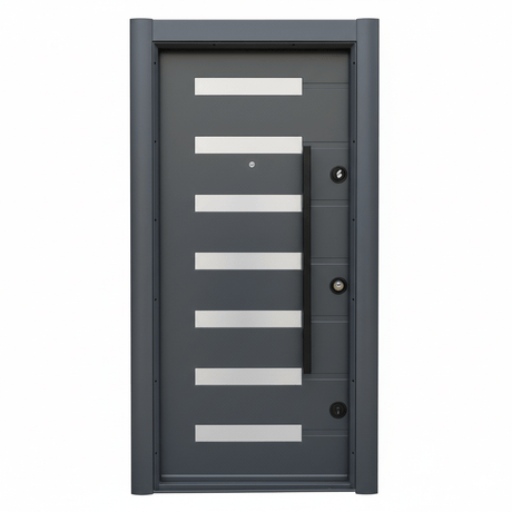 Fort Door Fort Door Aluco-Board Security Door with Triple Lock System - Slate Graphite Grey