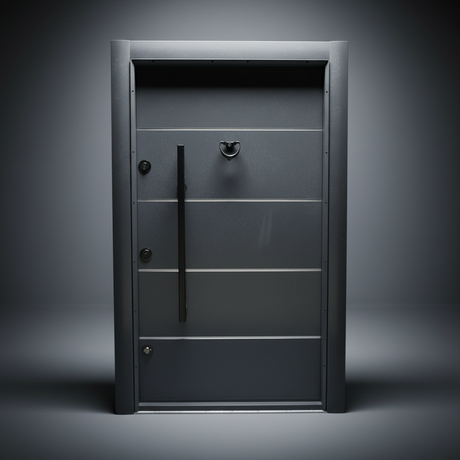 Fort Door Fort Door Aluco-Board Security Door with Triple Lock System - Slate Grey