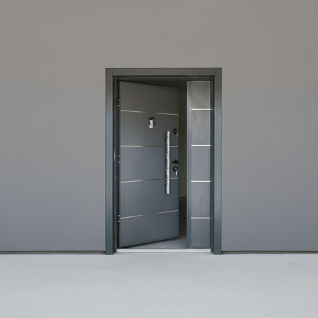 Fort Door Fort Door Aluco-Board Security Door with Triple Lock System - Slate Grey