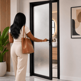 Fort Door Interior Doors Fort Door Double-Layer Tempered Glass Interior Door with Aluminium Frame & One-Click Lock