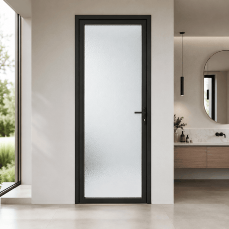 Fort Door Interior Doors Fort Door Double-Layer Tempered Glass Interior Door with Aluminium Frame & One-Click Lock