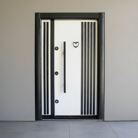Fort Door Fort Door Full Metal Security Door with Dual Lock System - Arctic White Black