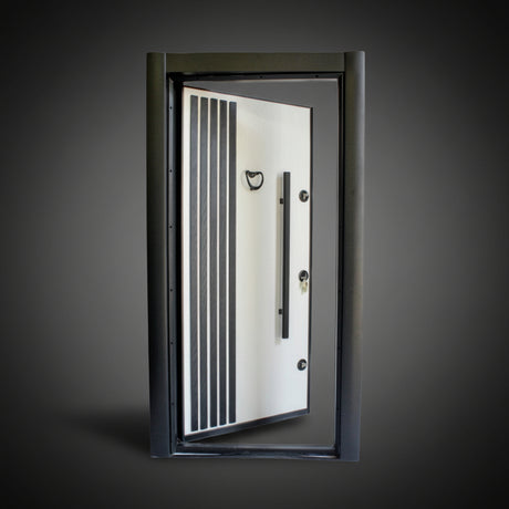 Fort Door Fort Door Full Metal Security Door with Dual Lock System - Arctic White Black