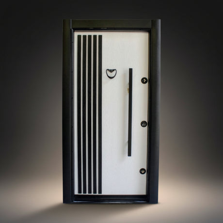 Fort Door Fort Door Full Metal Security Door with Dual Lock System - Arctic White Black