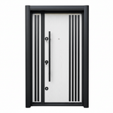 Fort Door Fort Door Full Metal Security Door with Dual Lock System - Arctic White Black