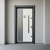 Fort Door Fort Door Full Metal Security Door with Dual Lock System - Arctic White Black