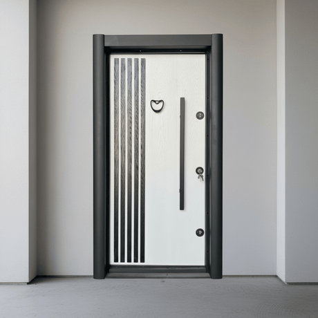 Fort Door Fort Door Full Metal Security Door with Dual Lock System - Arctic White Black