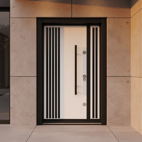 Fort Door Fort Door Full Metal Security Door with Dual Lock System - Arctic White Black