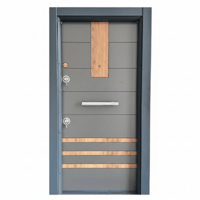 Fort Door Fort Door Full Metal Security Door with Dual Lock System - Stone Grey Gold