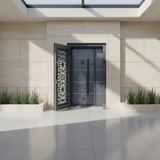 Fort Door Fort Door Laminox Security Door with Ventilated Burglar Guard - Slate Grey