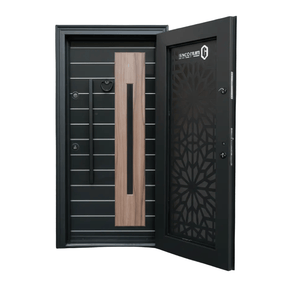 Fort Door Fort Door Laminox Security Door with Ventilated Burglar Guard - Smoked Walnut Black