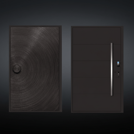 Fort Door Fort Door Luxury Aluminium Pivot Security Door with Smart Lock – Black