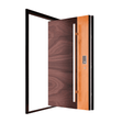 Fort Door Fort Door Luxury Aluminium Pivot Security Door with Smart Lock - Dual Walnut Oak