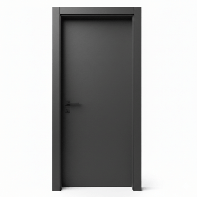 Fort Door Fort Door PVC Waterproof Internal Door 88 cm with Magnetic Frame & Lock - Grey