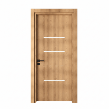 Fort Door Fort Door PVC Waterproof Internal Door with Frame & Accessories - Wooden Color