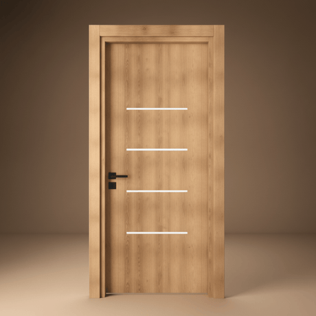 Fort Door Fort Door PVC Waterproof Internal Door with Frame & Accessories - Wooden Color