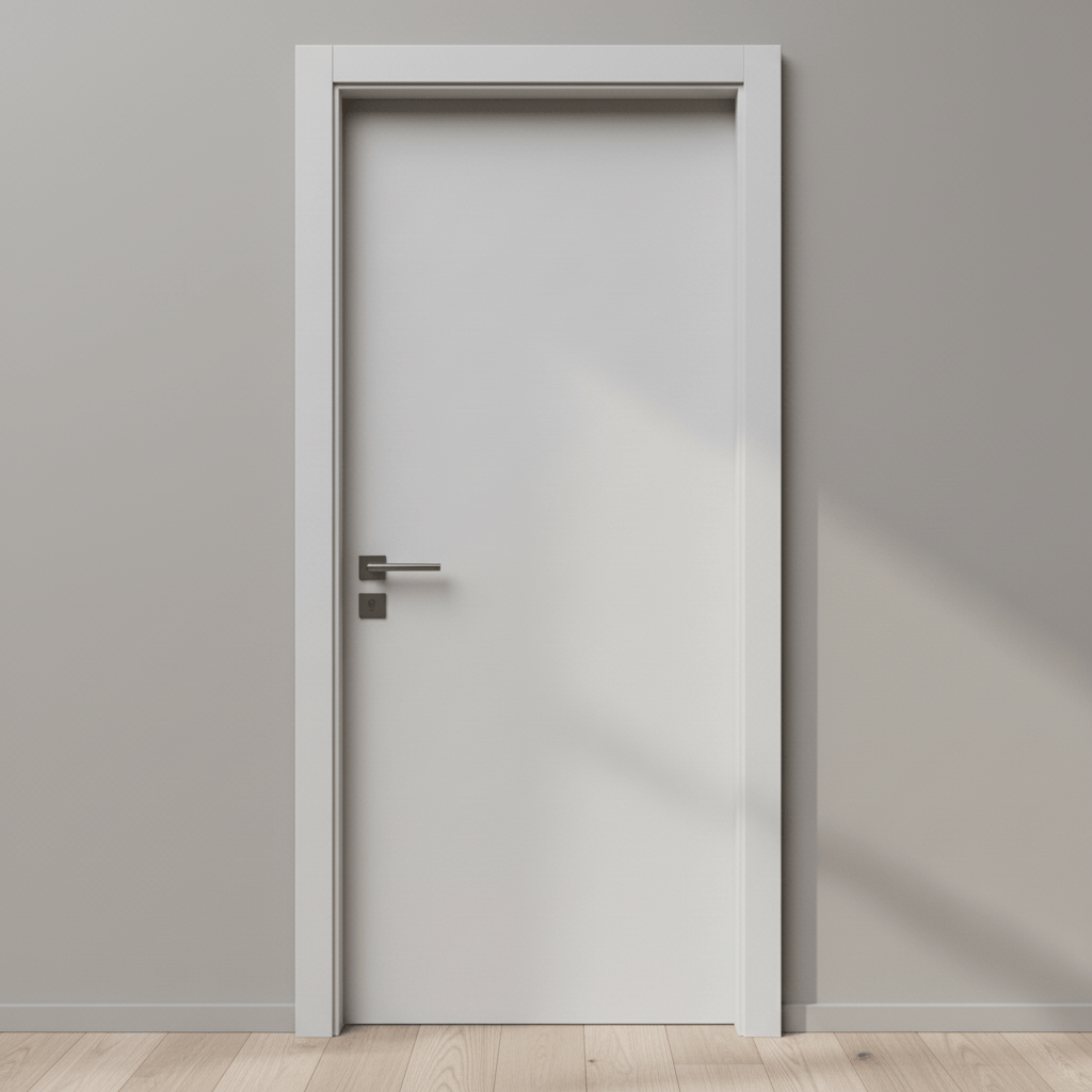 Fort Door Fort Door PVC Waterproof Internal Door with Magnetic Frame & Lock - White