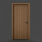 Fort Door Fort Door PVC Waterproof Internal Door with Magnetic Frame & Lock - Wooden Color