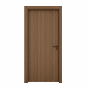 Fort Door Fort Door PVC Waterproof Internal Door with Magnetic Frame & Lock - Wooden Color