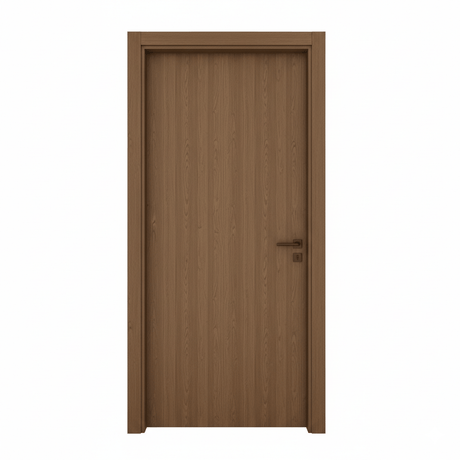 Fort Door Fort Door PVC Waterproof Internal Door with Magnetic Frame & Lock - Wooden Color