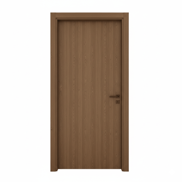 Fort Door Fort Door PVC Waterproof Internal Door with Magnetic Frame & Lock - Wooden Color