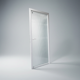 Fort Door Fort Door Tempered Glass Internal Door 76 cm with Aluminium Frame - White
