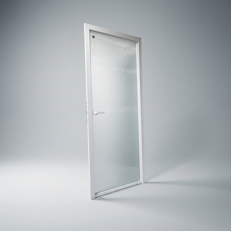 Fort Door Fort Door Tempered Glass Internal Door 76 cm with Aluminium Frame - White