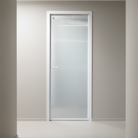 Fort Door Fort Door Tempered Glass Internal Door 76 cm with Aluminium Frame - White