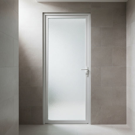 Fort Door Fort Door Tempered Glass Internal Door 76 cm with Aluminium Frame - White