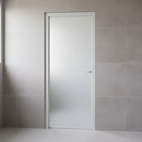 Fort Door Fort Door Tempered Glass Internal Door 76 cm with Aluminium Frame - White