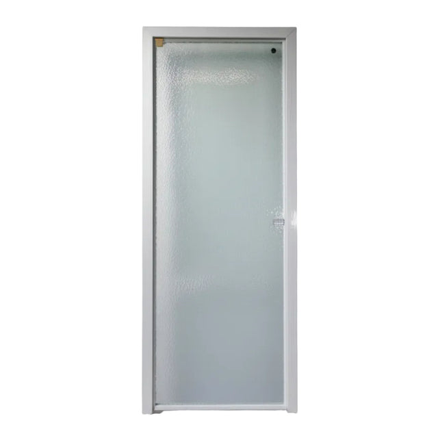 Fort Door Fort Door Tempered Glass Internal Door 76 cm with Aluminium Frame - White