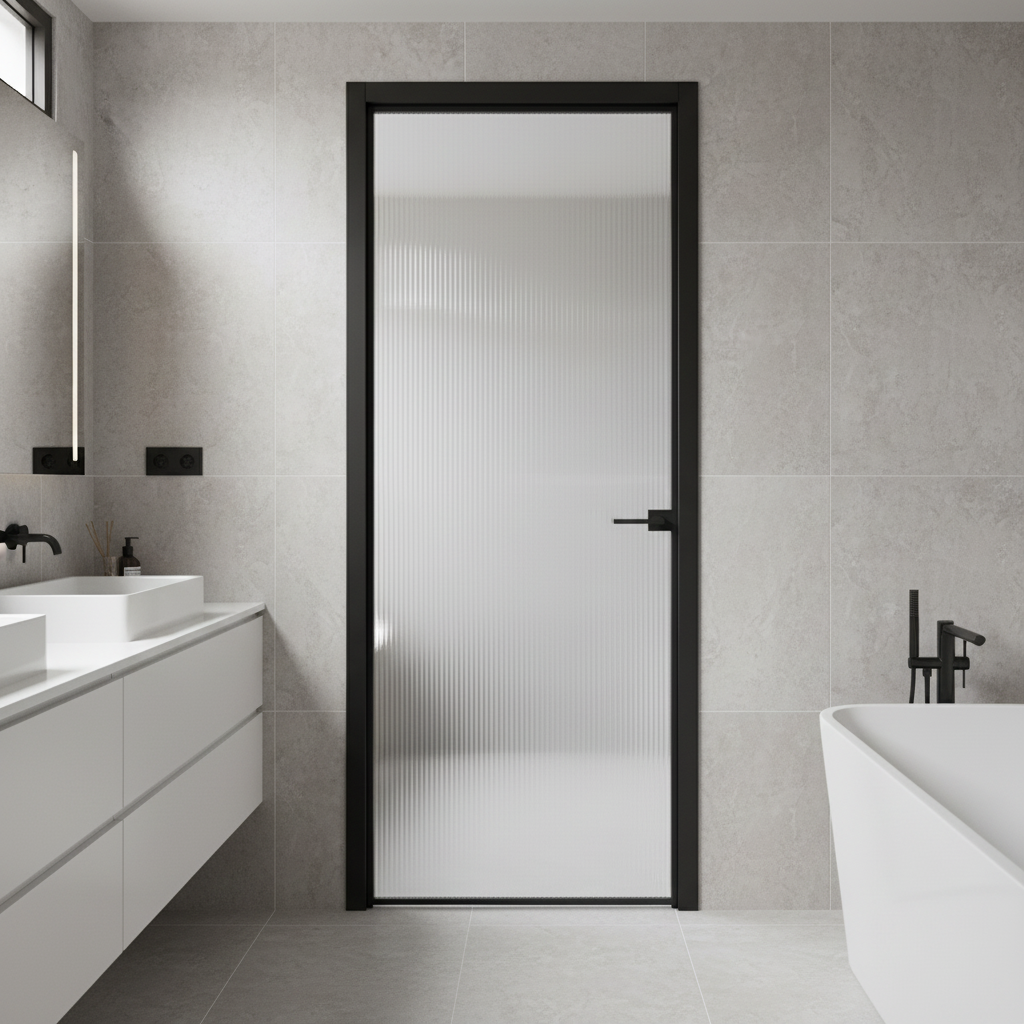 Fort Door Fort Door Tempered Glass Internal Door with Aluminium Frame - Black