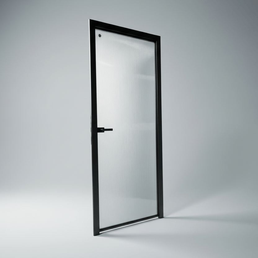 Fort Door Fort Door Tempered Glass Internal Door with Aluminium Frame - Black
