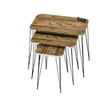 Furniture Sarayi Living Room Furniture Modern 3 Pieces Nesting Coffee Table Set with Walnut Wood Finish F-1213