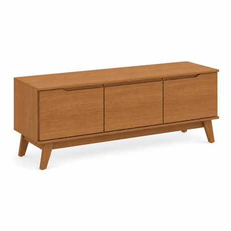 Furniture Sarayi Living Room Furniture Modern 55" TV Stand with 3 Doors & Built-In Handles - R263