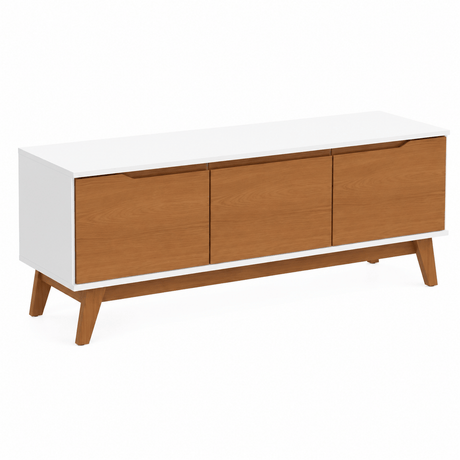 Furniture Sarayi Living Room Furniture Modern 55" TV Stand with 3 Doors & Built-In Handles - R263